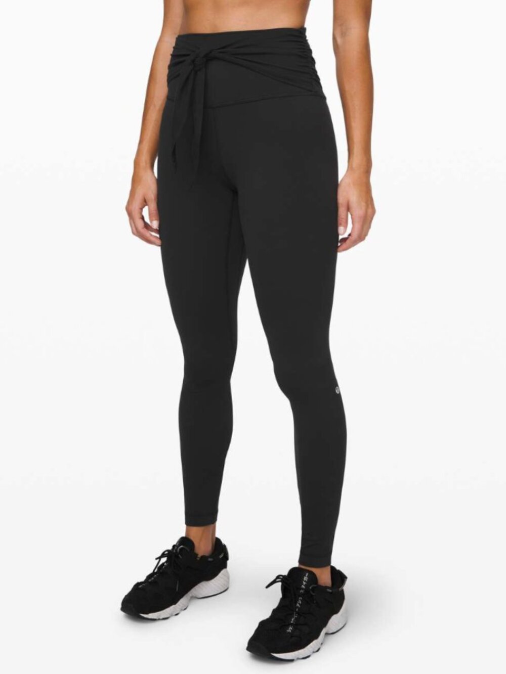 lululemon athletica Black High-Waist Tie Front Leggings women’s size 8